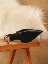 Women's Burgundy Patent Leather Pointed Toe High Heels With Metal Buckle Ankle Strap